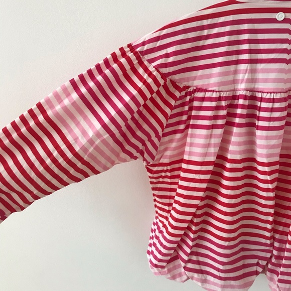 Hunter pink, red, and white striped jacket - Picture 6 of 12